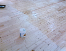 First coat of varnish being applied.