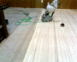 Click on the links to the right to see the whole sanding process from start to finish.